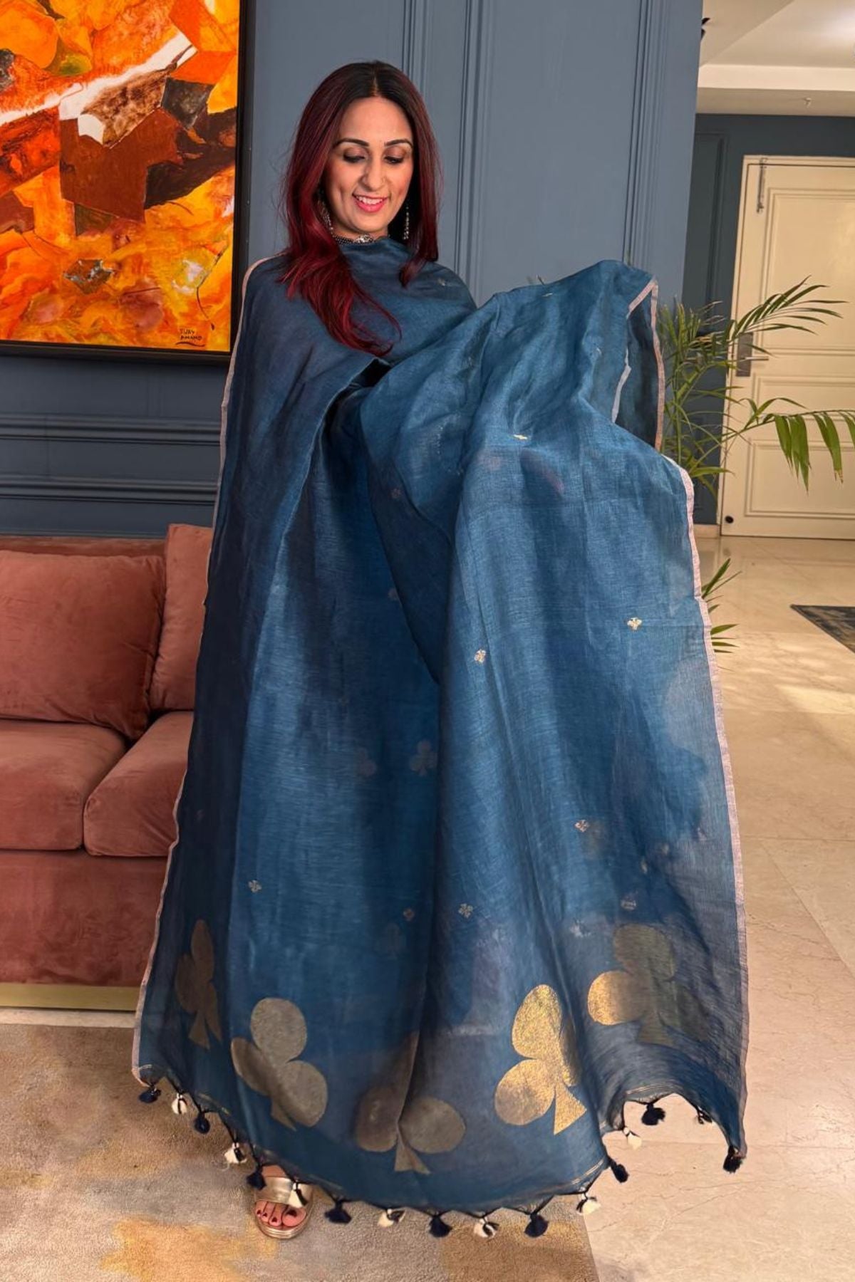 Jayshree Linen Kurta Dupatta Set